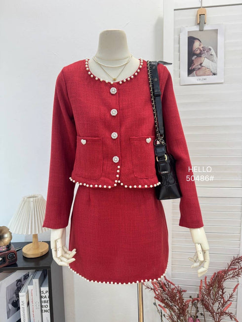 HELLO FASHION High End Tweed Co-Ord Sets